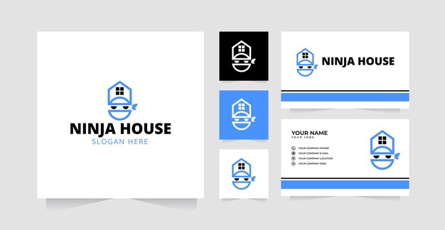Logotipo de plantilla de diseño de logotipo de inicio ninja