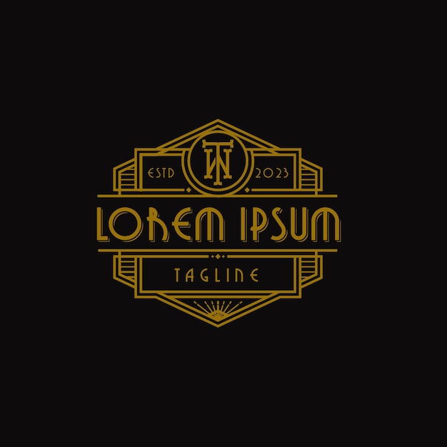 logotipo con plantilla de estilo de diseño retro