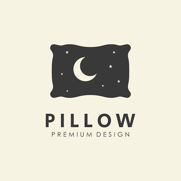 Logotipo de plantilla de logotipo de almohada para dormir para muebles interiores de negocios y símbolo de sueño