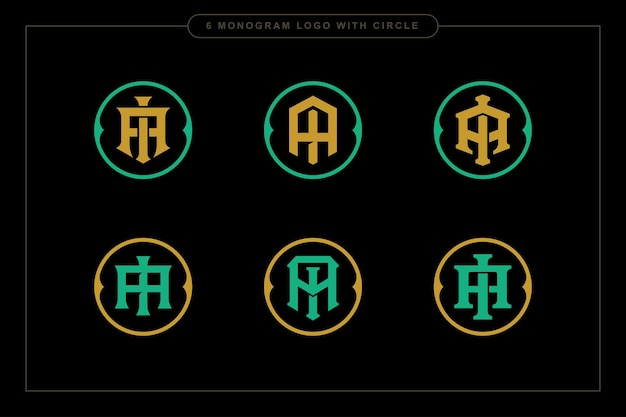 Logotipo de plantilla de monograma de letras AI o IA inicial para ropa, ropa, marca