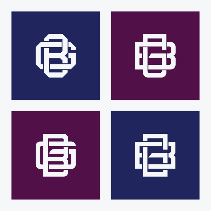 Vector logotipo de plantilla de monograma de letras bg o gb inicial para ropa, ropa, marca