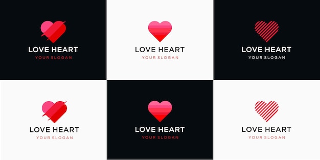 Logotipo de plantilla de símbolo de corazón