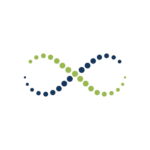 el logotipo y la plantilla del símbolo infinito iconos ilustración vectorial