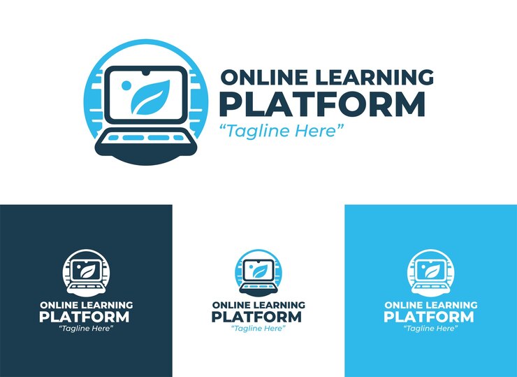 Vector logotipo de la plataforma de aprendizaje en línea