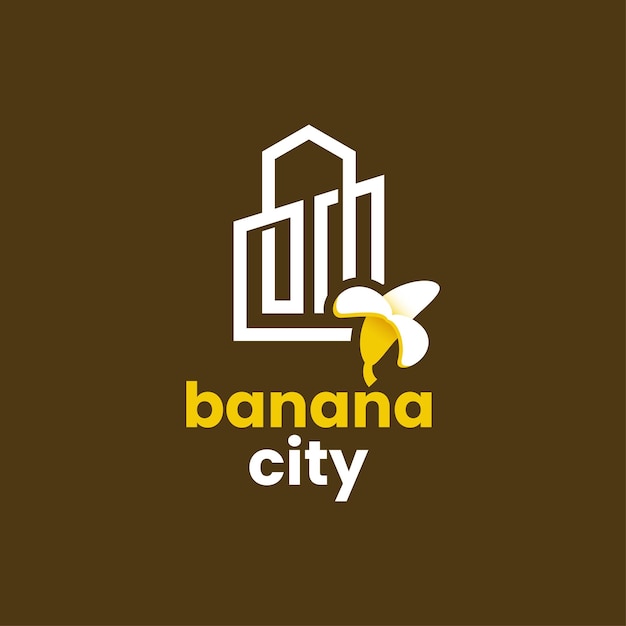 Logotipo de plátano de la ciudad