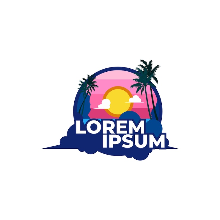 Vector logotipo de la playa