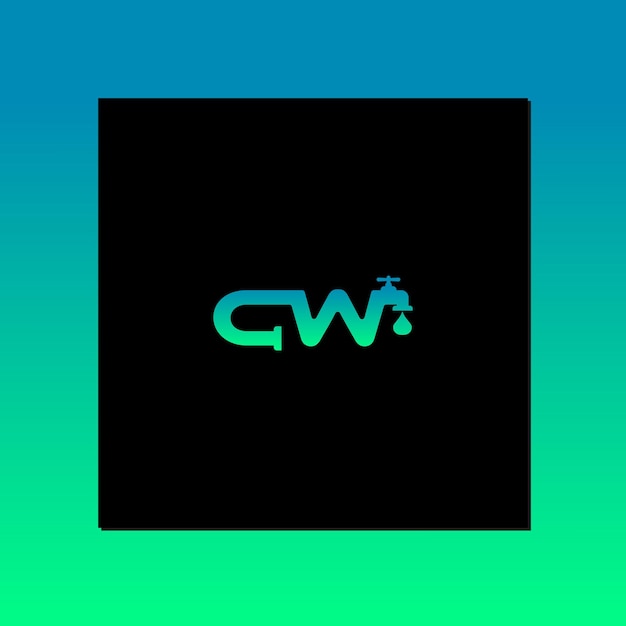 Vector logotipo de plomada cw