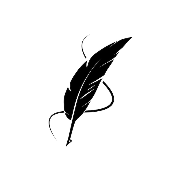 El logotipo de la pluma de pluma