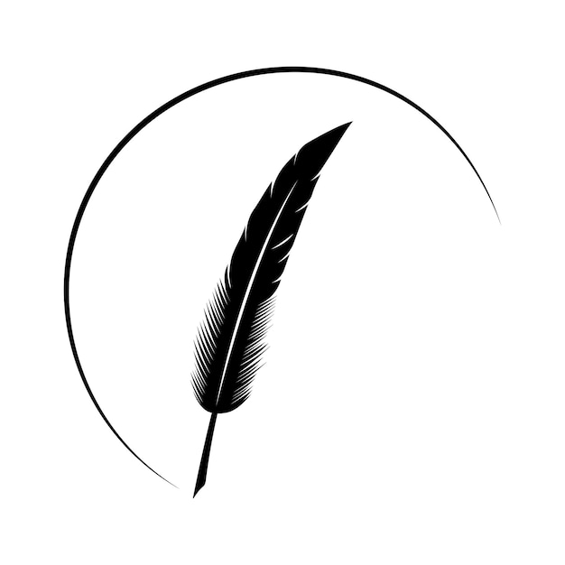 Logotipo de pluma pluma