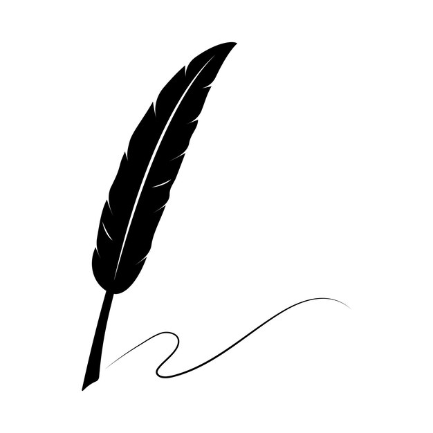 Vector logotipo de pluma pluma