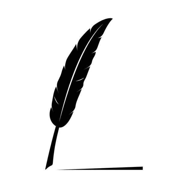 Logotipo de pluma pluma