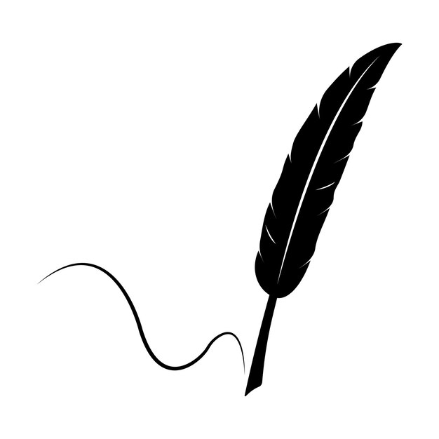 Logotipo de pluma pluma