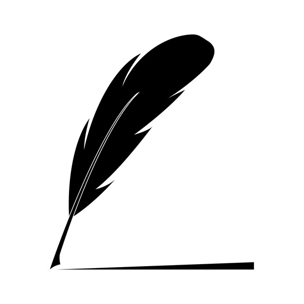 Vector logotipo de pluma