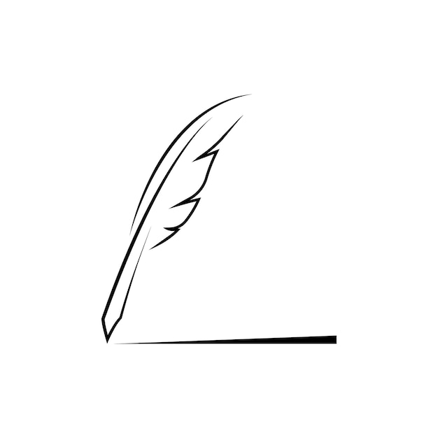 Vector logotipo de pluma