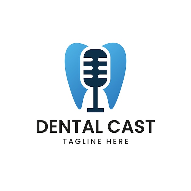 Vector un logotipo para el podcast de la clínica dental