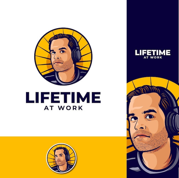 Logotipo de podcast de life time at work