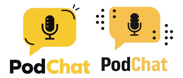El logotipo del podcast de PodChat