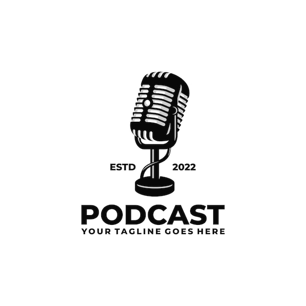 Vector logotipo de podcast
