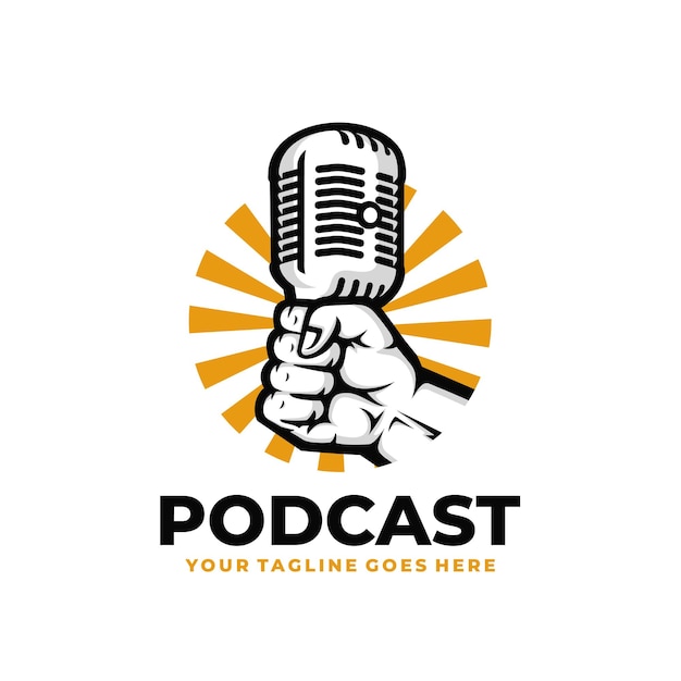 Vector logotipo de podcast