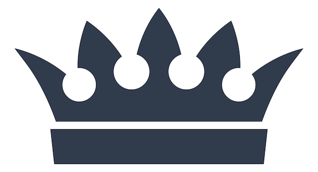 Logotipo de poder real Símbolo de majestad Corona del rey