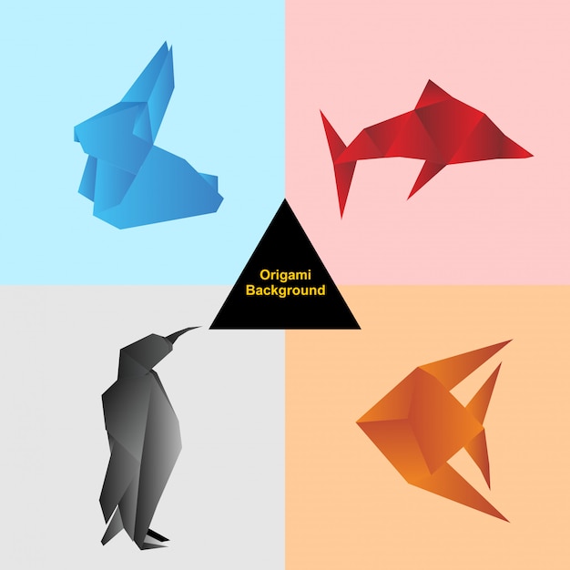 Vector logotipo poligonal animal