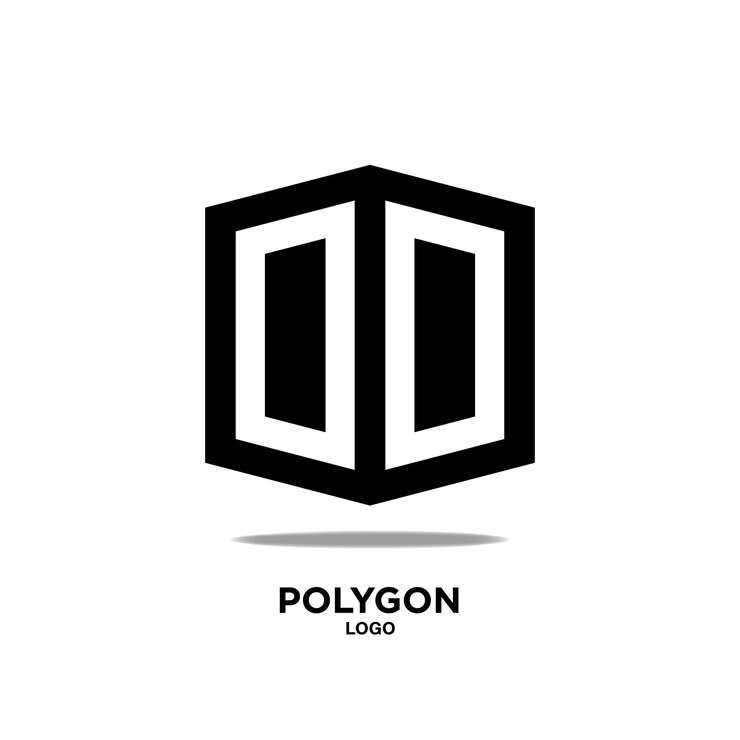 Vector el logotipo del polígono la letra del póligono el diseño del logotipo de la letra del pólygono las iniciales del logotipo del póligo vinculado con el círculo a