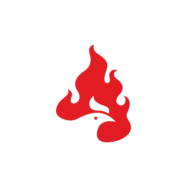 Logotipo de pollo de fuego