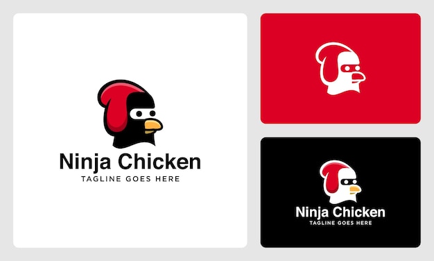 Logotipo de pollo ninja