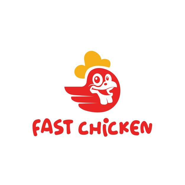 El logotipo del pollo rápido