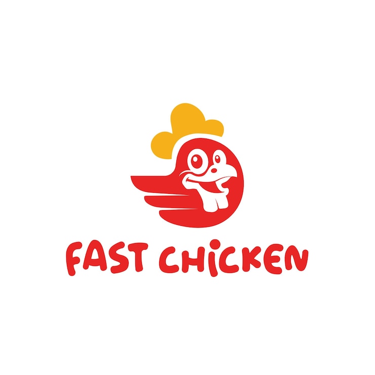 El logotipo del pollo rápido