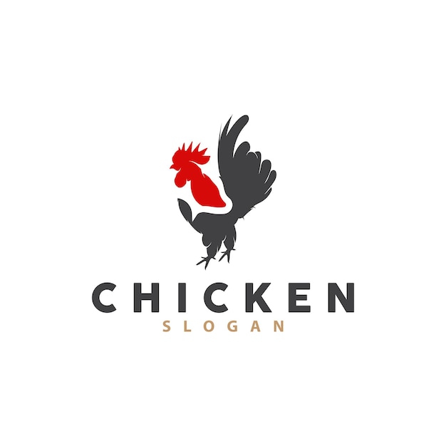 Logotipo De Pollo Para Restaurante De Pollo Asado Granja Vector Diseño Minimalista Simple Para Restaurante Negocio De Alimentos