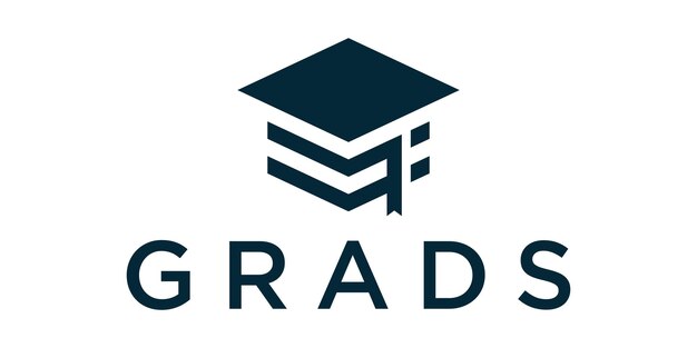 Logotipo de posgrado y libro Diseño de logotipo de educación Vector de logotipo moderno de la academia