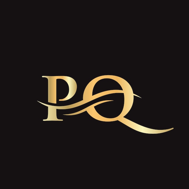Logotipo de PQ Carta de monograma Diseño de logotipo de PQ Vector Diseño de logotipo de letra PQ