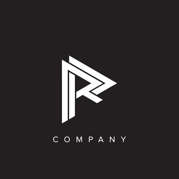 Logotipo de PR basado en la inicial creativa mínima y logotipo de RP Carta PR RP creativo elegante