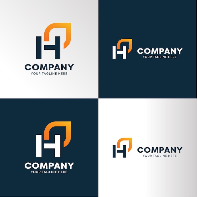 Logotipo premium de monograma letra H