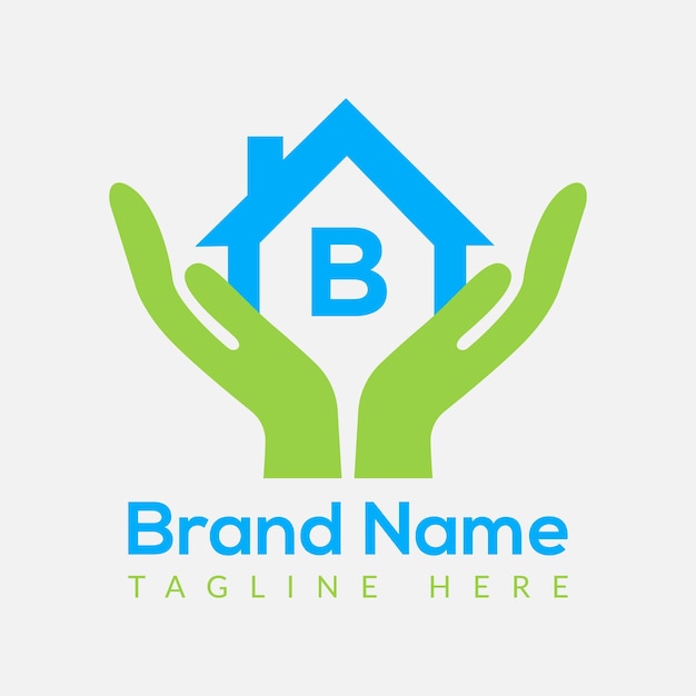 Logotipo de préstamo hipotecario en la plantilla de la letra B Préstamo hipotecario en la plantilla de concepto de signo de préstamo hipotecario inicial de la letra B