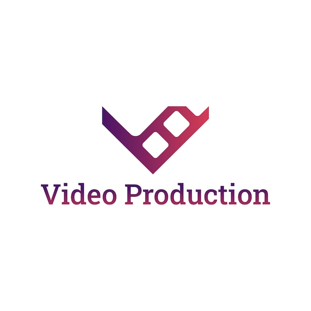 Logotipo de producción de video de letra V