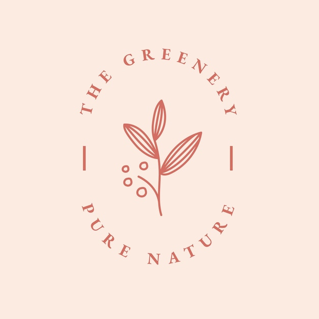 Logotipo del producto Diseño comercial botánico minimalista Marca de la compañía