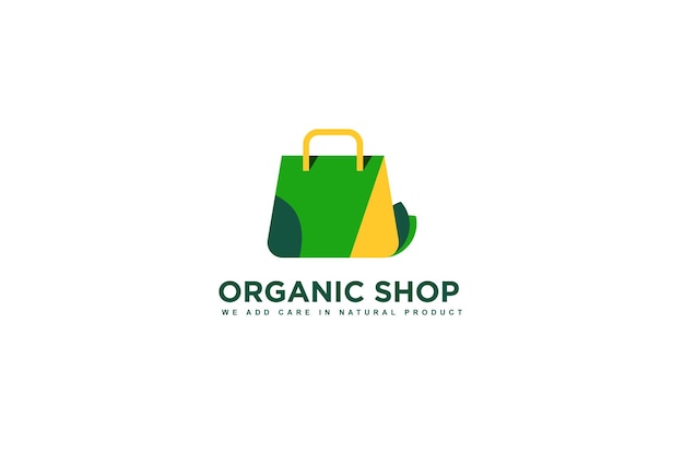 logotipo de productos o logotipo de tienda, logotipo de tienda, logotipo de tienda orgánica, logotipo de hoja orgánica