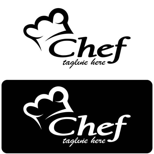 Vector logotipo profesional chef o sombrero de chef de cocina para negocios cocinero casero y chef de restaurante panadería vector