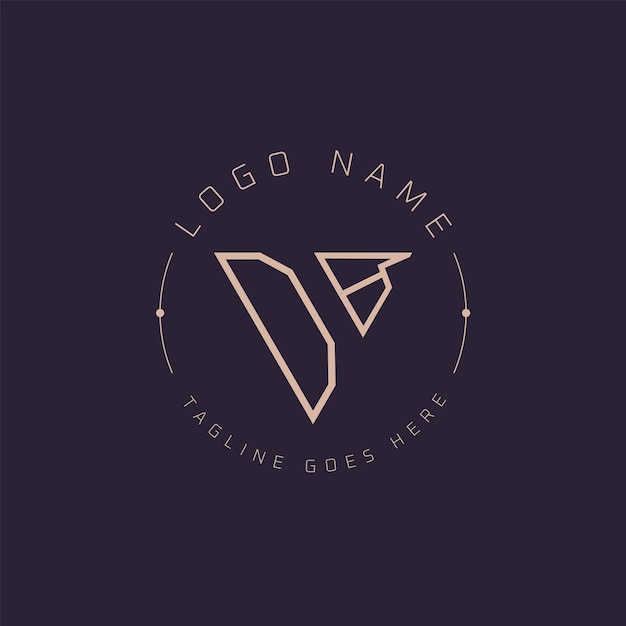 Logotipo profesional de DB Moderno mínimo Monograma de letras de DB Emblema para la marca premium