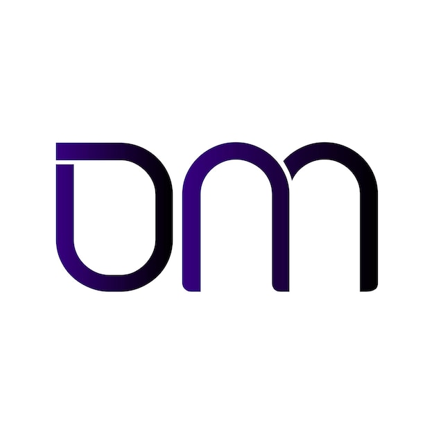 El logotipo profesional de dm