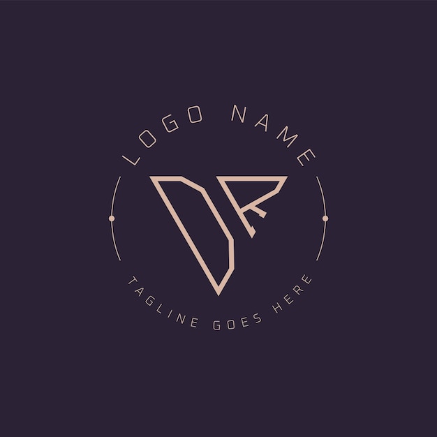 El logotipo profesional de DR es un emblema moderno de monograma de letras DR mínimas para la marca premium.