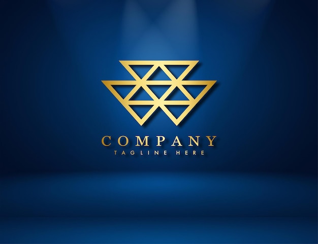 Logotipo profesional Efecto de texto dorado logotipo dorado con ilustración vectorial de fondo mate