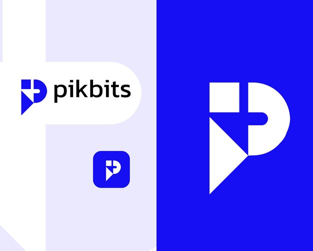 Logotipo profesional de energía y tecnología con la letra DP Volt plantilla de diseño de logotipo de icono para empresa