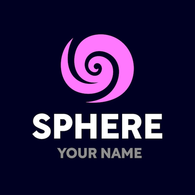 Logotipo profesional moderno en forma de esfera