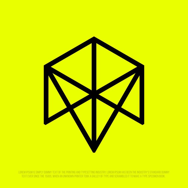 Logotipo profesional moderno en forma de hexágono