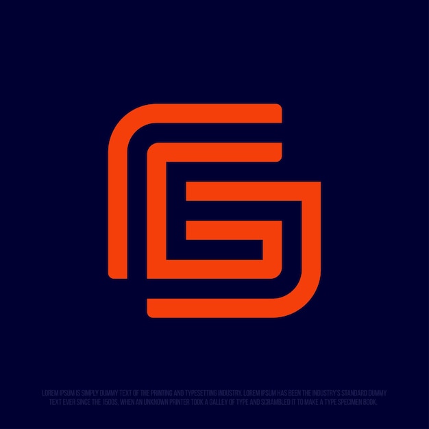 Logotipo profesional moderno en forma de la letra G forma de G exclusiva
