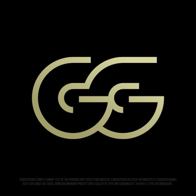 Logotipo profesional moderno en forma de la letra GG