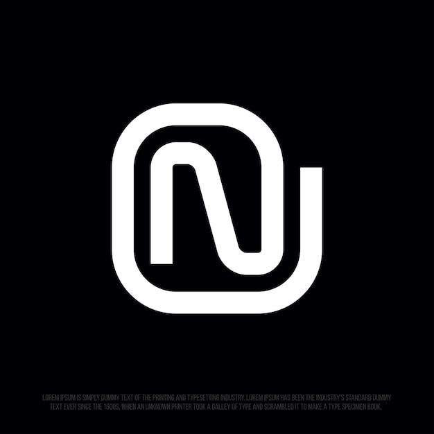 Logotipo profesional moderno en forma de la letra N Exclusiva forma de N